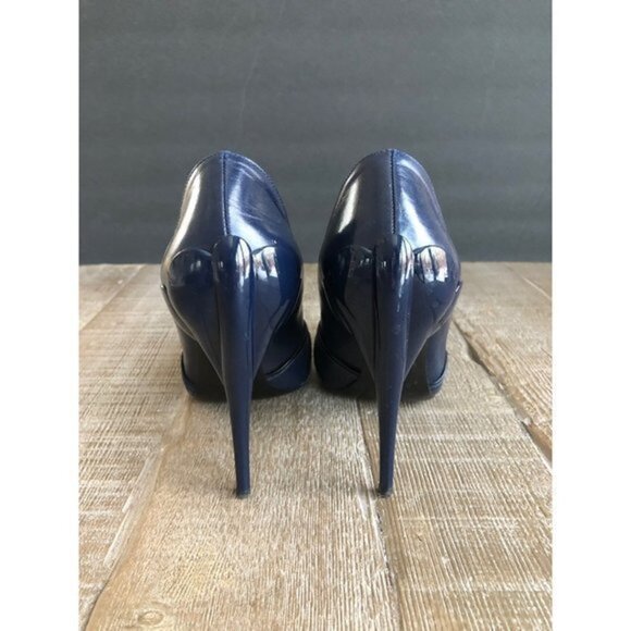 MIU MIU navy leather pumps heels size 39 - Picture 6 of 12